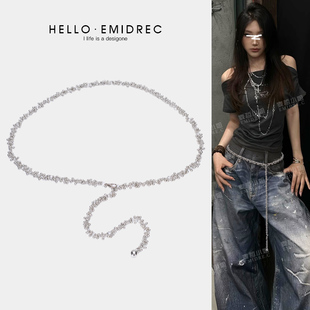 Y2K亚比风金属链条腰带配饰女裤子挂饰装饰配牛仔裤美式辣妹腰链