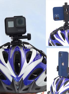 佰卓主人视角骑行头盔绑带自行车户外小视频大疆A5A4ACEPRO运动相机手机支架 gopro insta360 x4x5手机夹拍摄