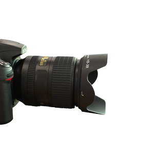 佰卓HB-39遮光罩 适用尼康16-85 18-300镜头单反相机D7000 D7100 D7200 D7500 D5600配件67mm可反扣遮阳罩