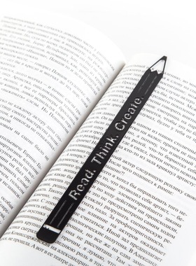 乌克兰Dmitriy高级感读书思考创造金属铅笔书签文创励志创意礼物