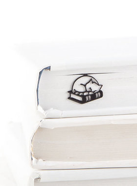 现货乌克兰Dmitriy高档精致猫咪睡着了创意文艺复古金属小众书签