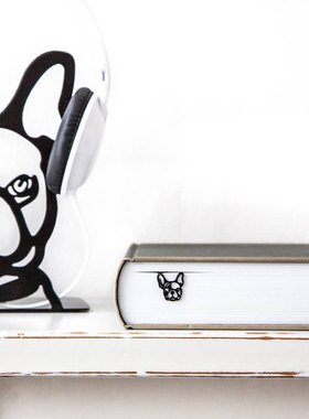 乌克兰Dmitriy高档精致法国斗牛犬金属书签文创简约励志创意礼物