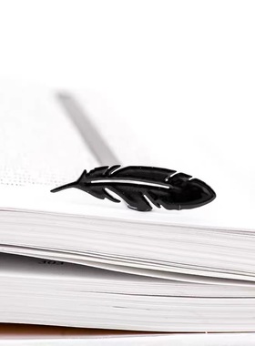 乌克兰设计师Dmitriy 高档精致个性复古简约金属创意羽毛书签礼物