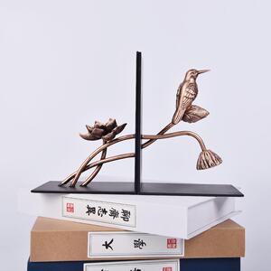 厂创意金属加厚书立架简约书挡书夹办公立书靠样板房家居装饰品摆