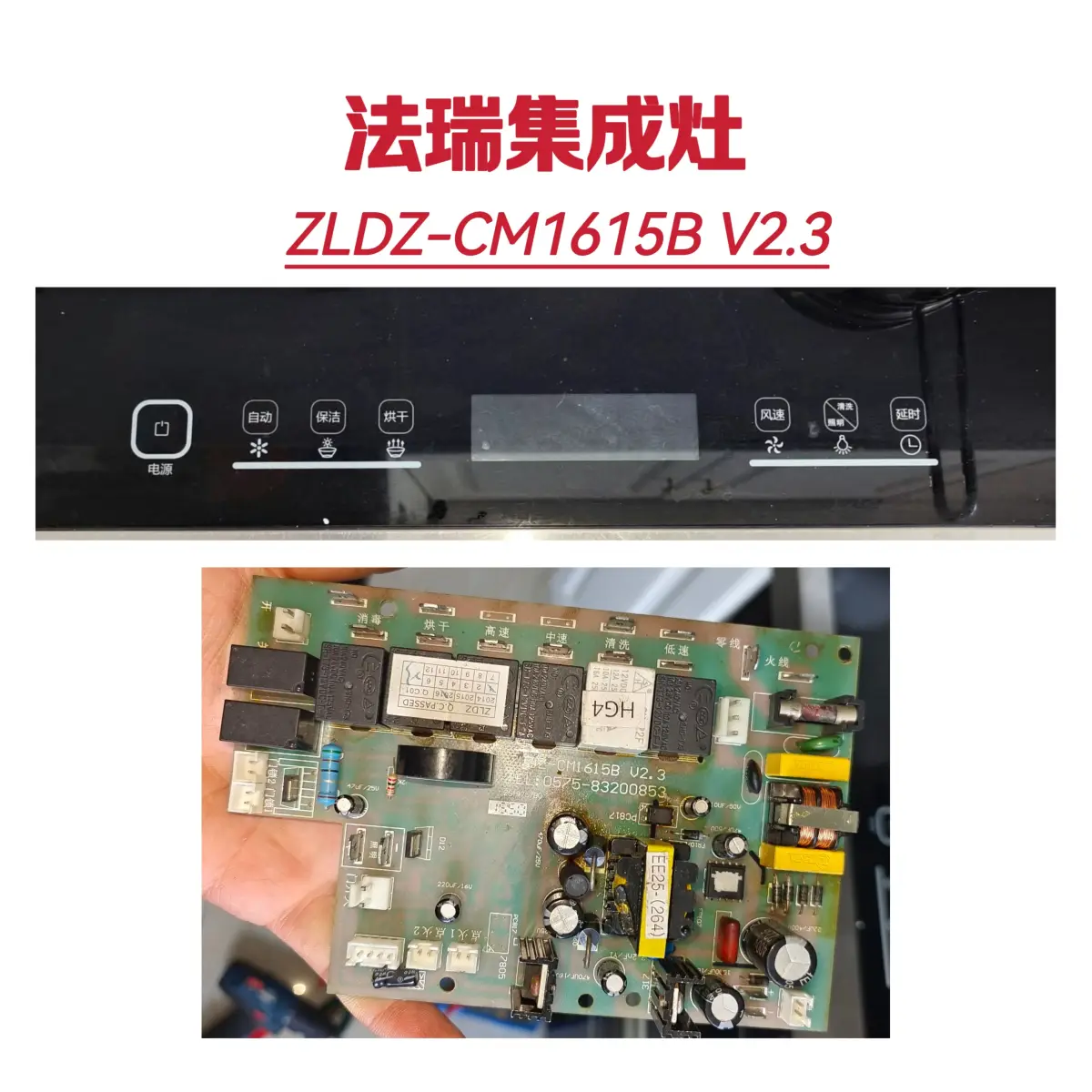 联合丽家 德西曼 奥田法瑞成灶主板电源板ZLDZ CM1615A/B/C显示板
