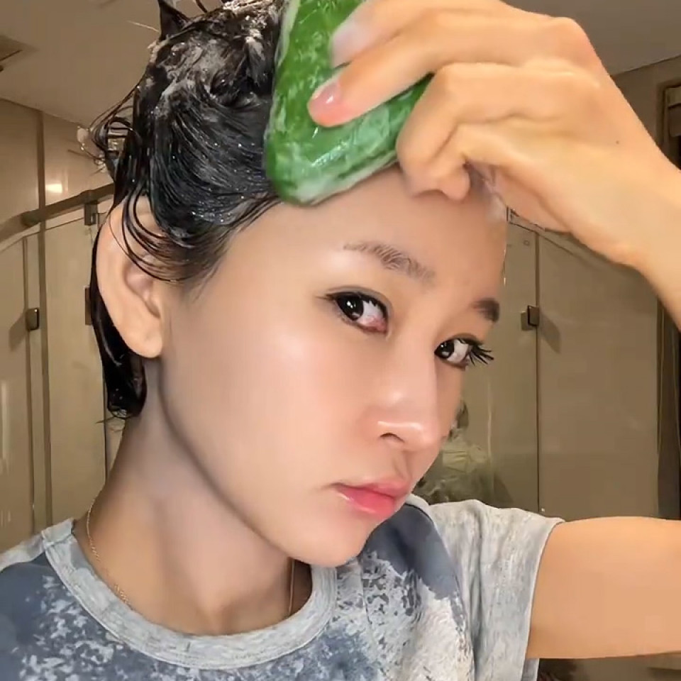 侧柏叶首乌黑灵芝洗头皂