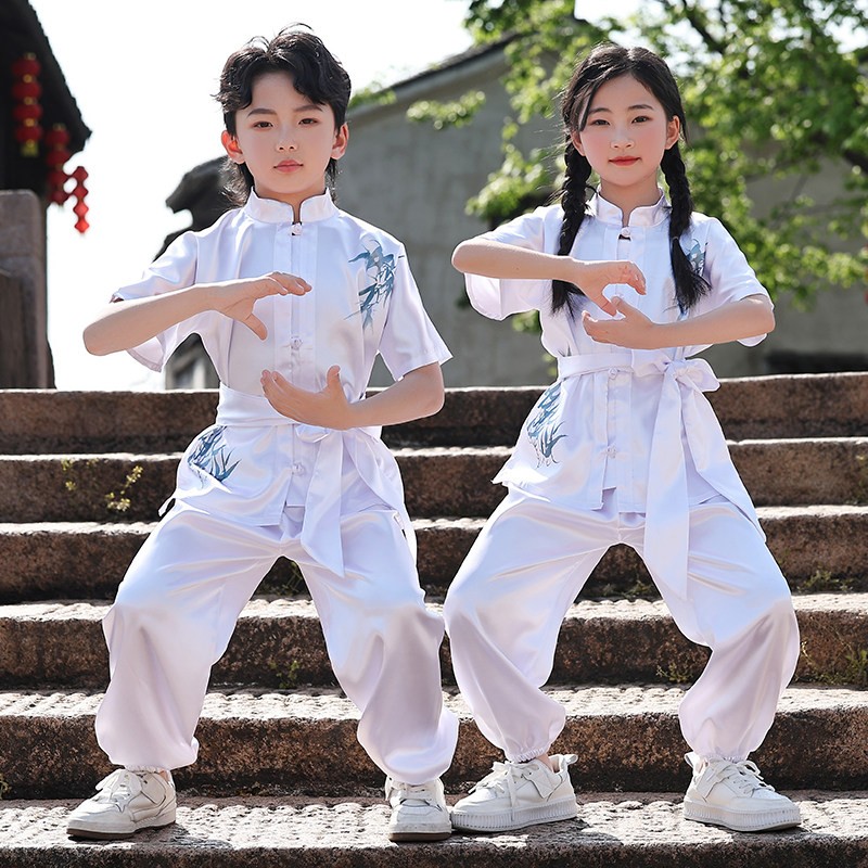 六一儿童武术表演服中国风比赛演出服装少儿练功服套装武馆训练服