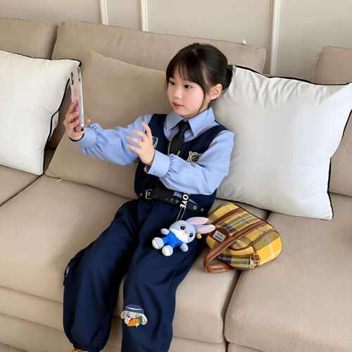 男女童套装疯狂动物城尼克狐狸演出服春秋朱迪警官儿童cos服装