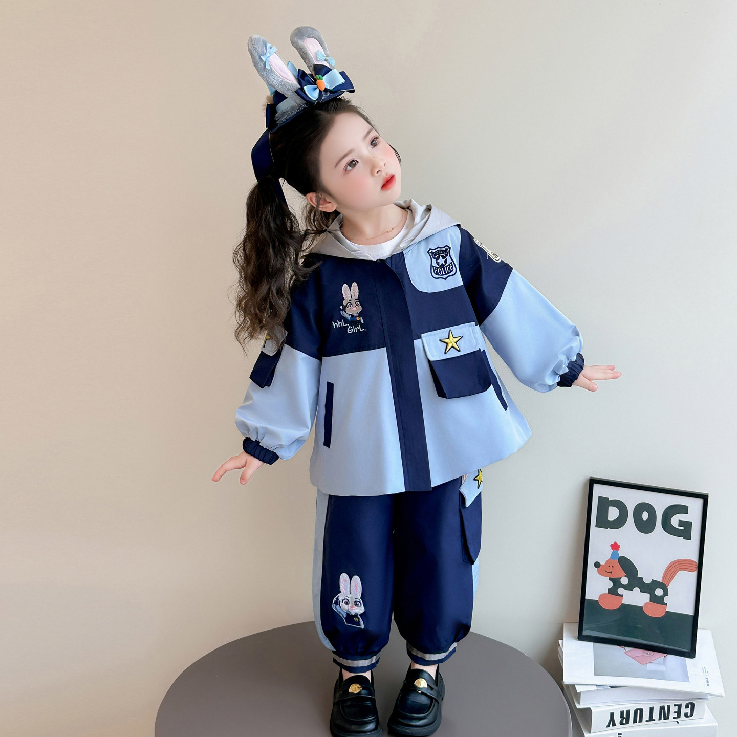 女童套装疯狂动物城朱迪风衣两件套演出服外套兔子警官cos服装,童装/婴儿装/亲子装,儿童演出服,淘宝优惠券,粉丝福利购,淘宝优惠卷