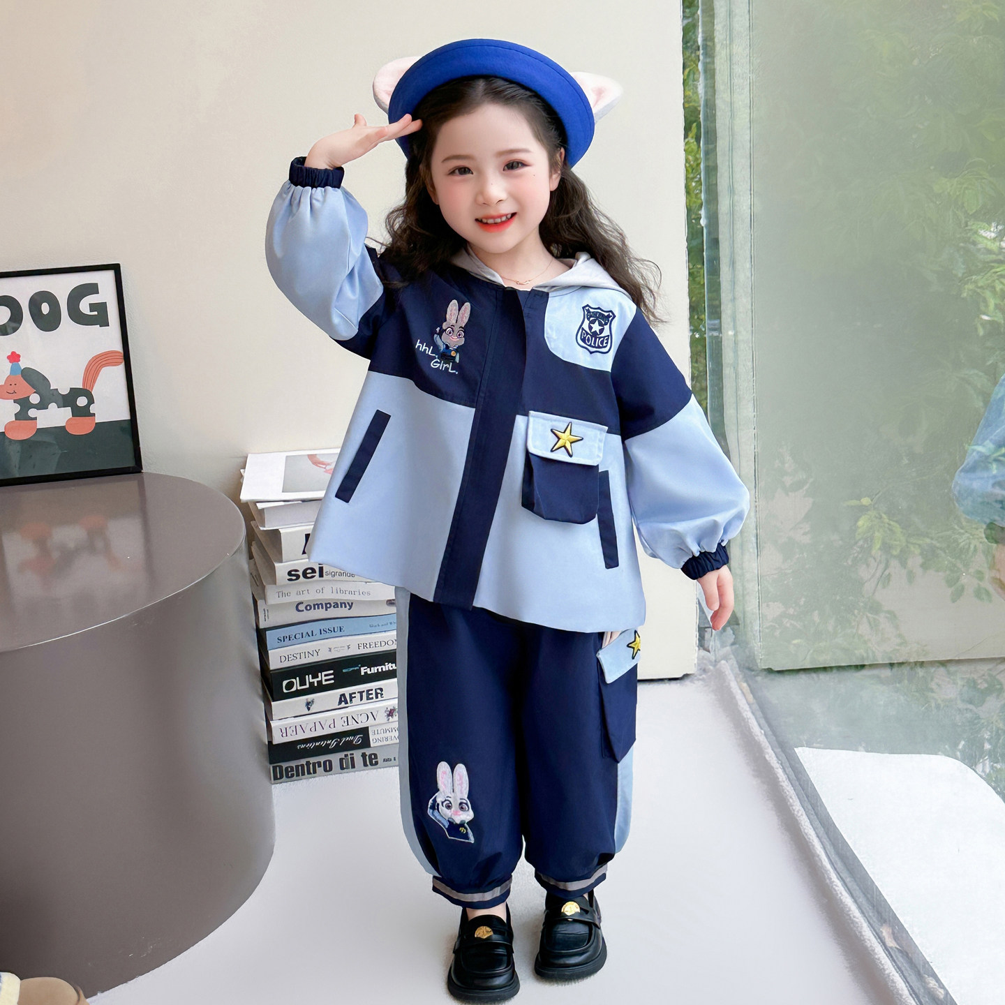 女童套装疯狂动物城朱迪风衣两件套演出服外套兔子警官cos服装,童装/婴儿装/亲子装,儿童演出服,淘宝优惠券,粉丝福利购,淘宝优惠卷