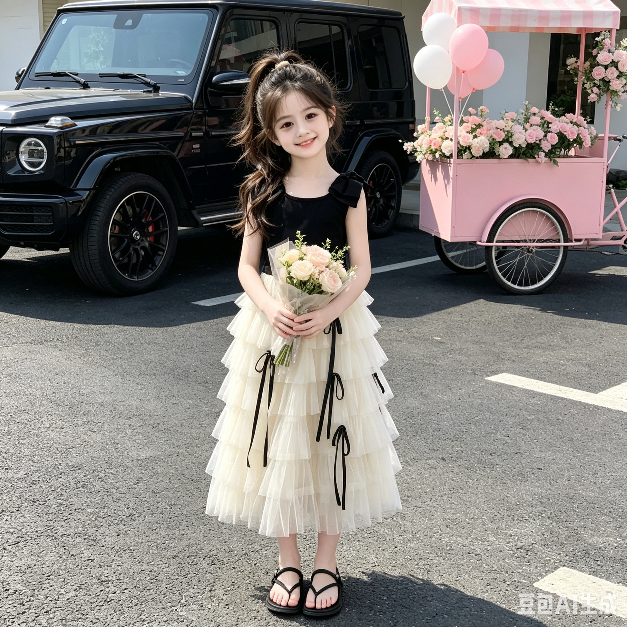 女孩背心纱纱裙套装夏季新款女童裙子两件套女大童T恤套装裙童装
