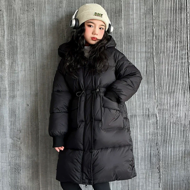 女童棉衣冬季女孩保暖棉服儿童加厚棉袄休闲中长款冬装童装衣服