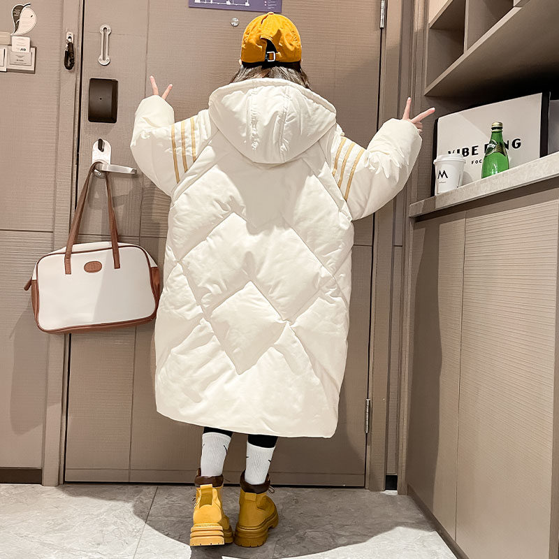 女童加棉棉衣冬季女孩保暖棉服儿童加厚棉袄休闲中长款童装衣服潮