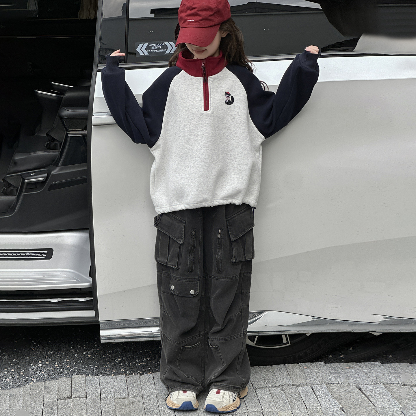 女童加绒卫衣冬季新款中大童绒衫女孩奥粒绒加厚打底衣童装衣服