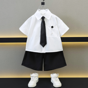 男童夏季衬衫套装表演服儿童校服男孩演出服学院风JK制服拍毕业照
