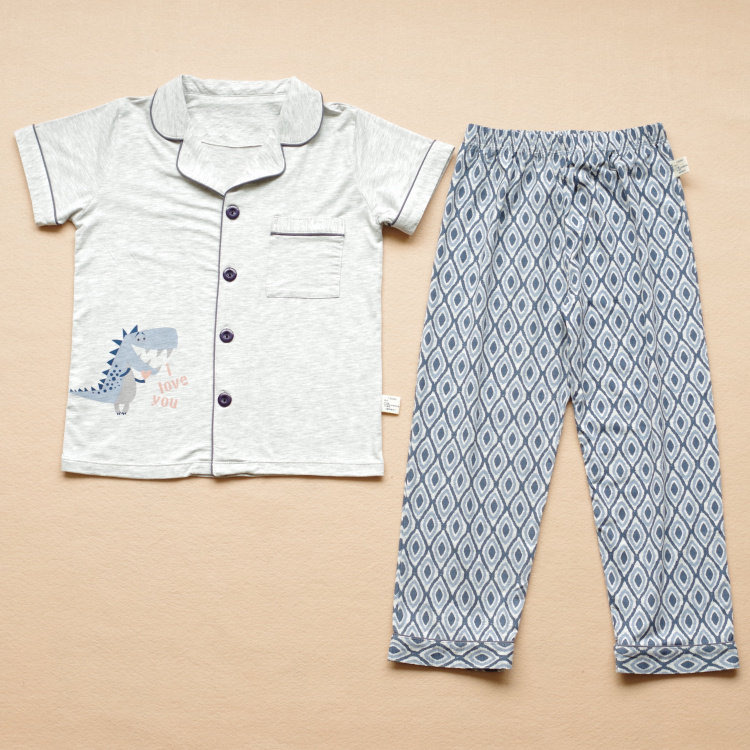 男童短袖家居服套装莫代尔空调