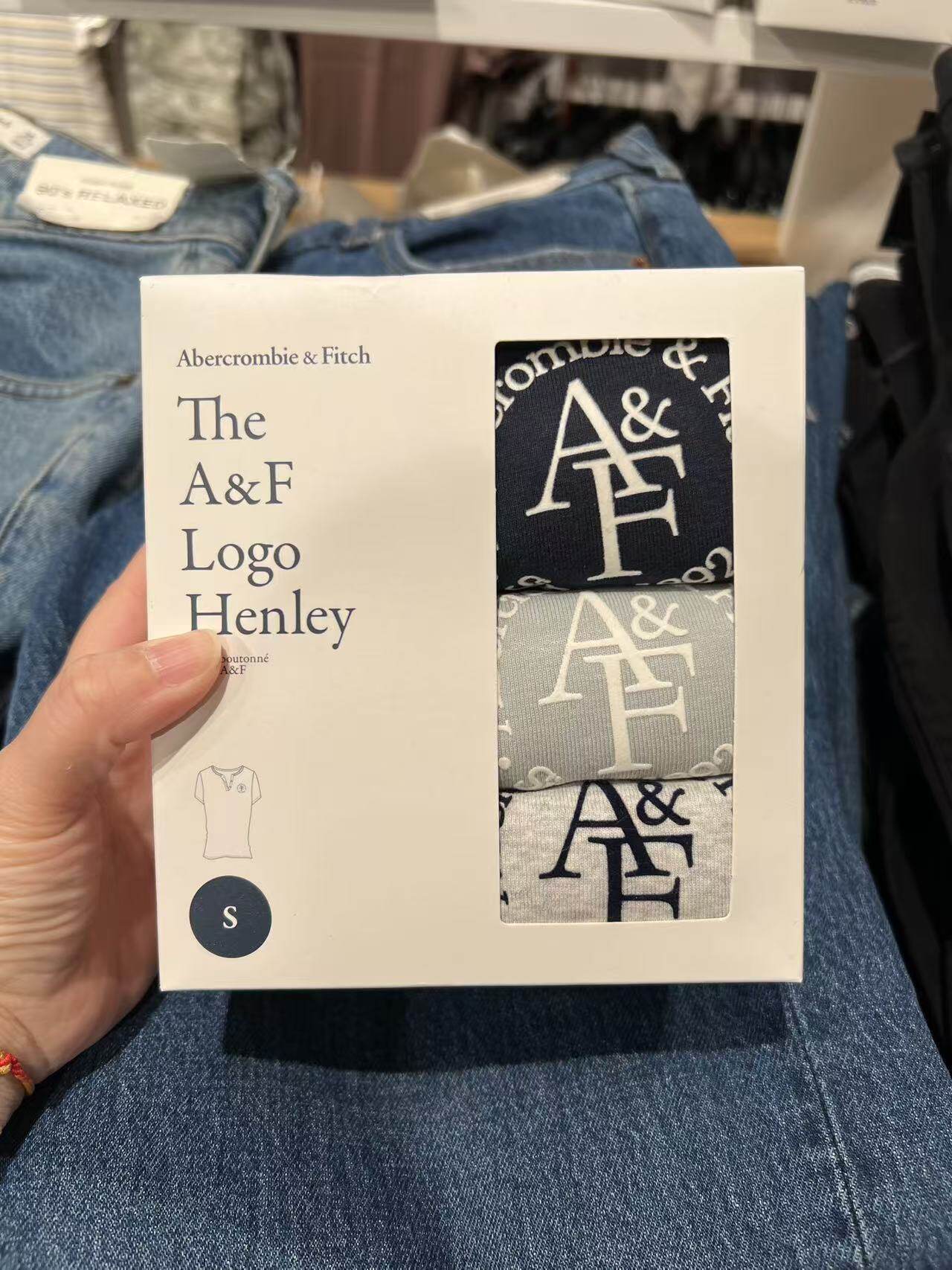 Abercrombie&Fitch AF小麋鹿亨利短袖套装套盒三件套不支持退货