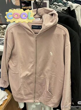Abercrombie&Fitch  AF国内代购鹿标卫衣男女同款灰粉不支持退货