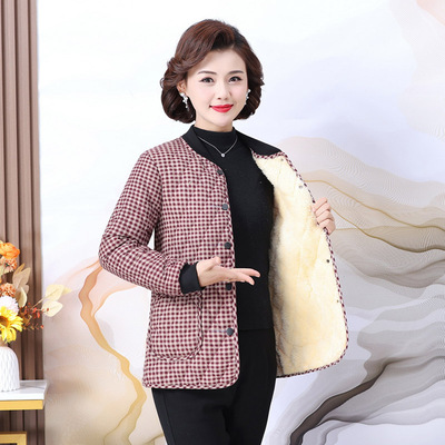 防风袖加绒棉麻时尚棉衣