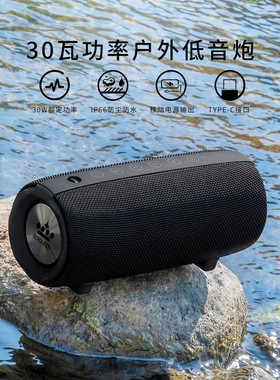 朗琴M580蓝牙音箱大音量户外小型U盘播放器大功率低音炮音响防水
