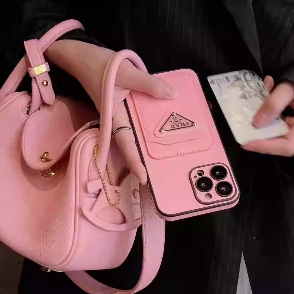 老花大牌适用苹果17pro手机壳奢侈iphone16promax高级感15全包皮质带镜头膜14奢华高端13金属三角标插卡包潮