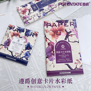 ins邮票 明信片创意卡片 敏小姐 300g纯棉 遵爵票根水彩纸合集