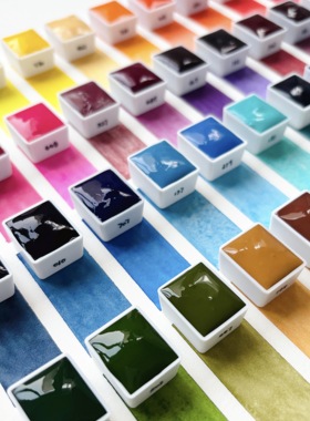 温莎牛顿艺术家级水彩 114色自选色单块1ml2ml分装14ml管状敏小姐