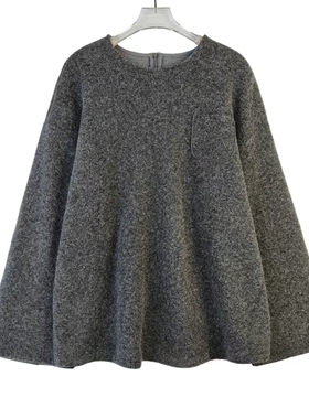 FX03  新款韩版宽松羊毛混纺女士上衣