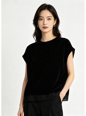 FN2631 新款时尚真丝优雅气质女士短袖上衣