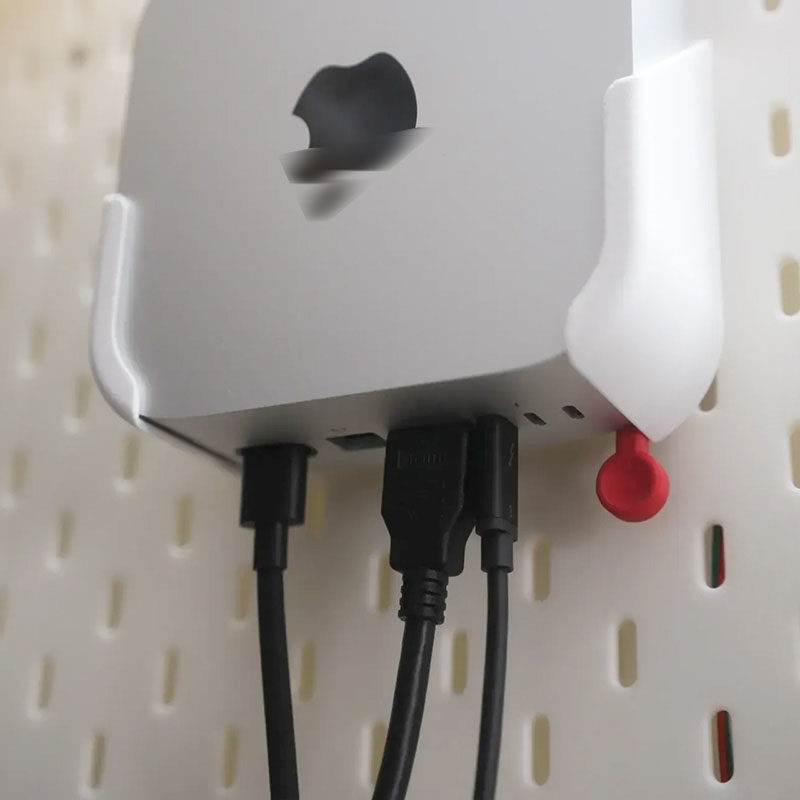 3D打印适用于在宜家洞洞板上放置Mac Mini M4的支架数码配件