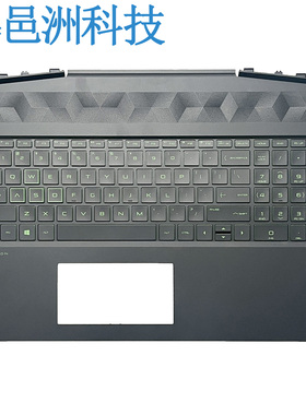 适用HP 光影精灵5 Plus 17-CD TPN-C142 C壳US背光键盘 银色 绿色