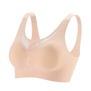 紫妮蓉乳胶无痕内衣女无钢圈小胸聚拢性感薄款软支撑运动美背文胸