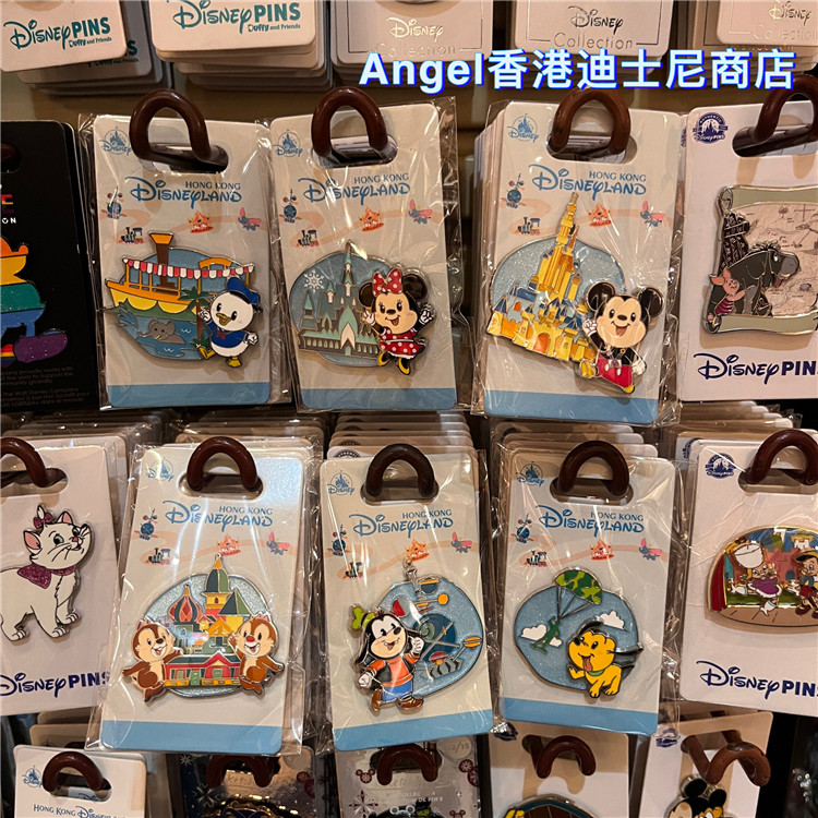 香港迪士尼 米奇米妮奇奇蒂蒂唐老鸭新款限量版胸针 收藏徽章