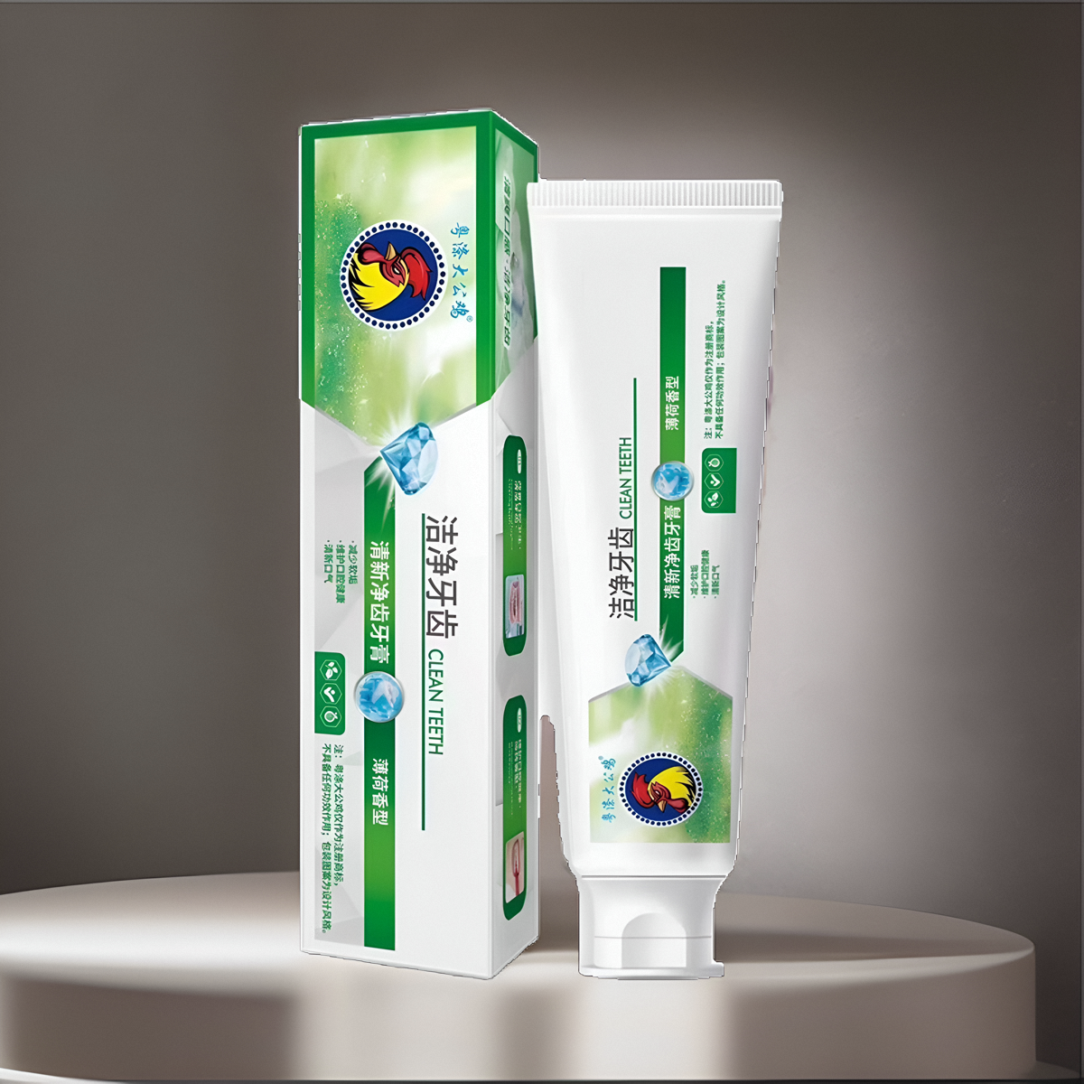 牙膏大公鸡牙齿清新口气