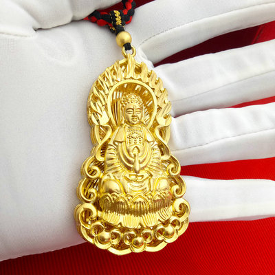 越南观音佛项链吊坠男女黄金