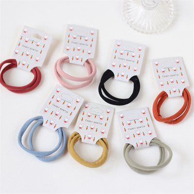 Candy bowtie手工 儿童小众发饰百搭马尾皮筋大童发圈