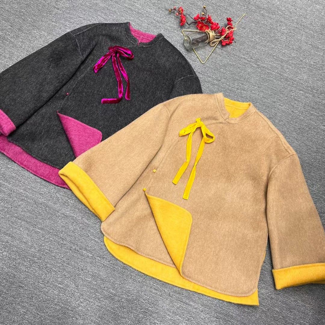 云禾锦新中式国风羊毛大衣女2025秋冬新款高级感气质百搭休闲外套,女装/女士精品,毛呢外套,淘宝优惠券,粉丝福利购,淘宝优惠卷