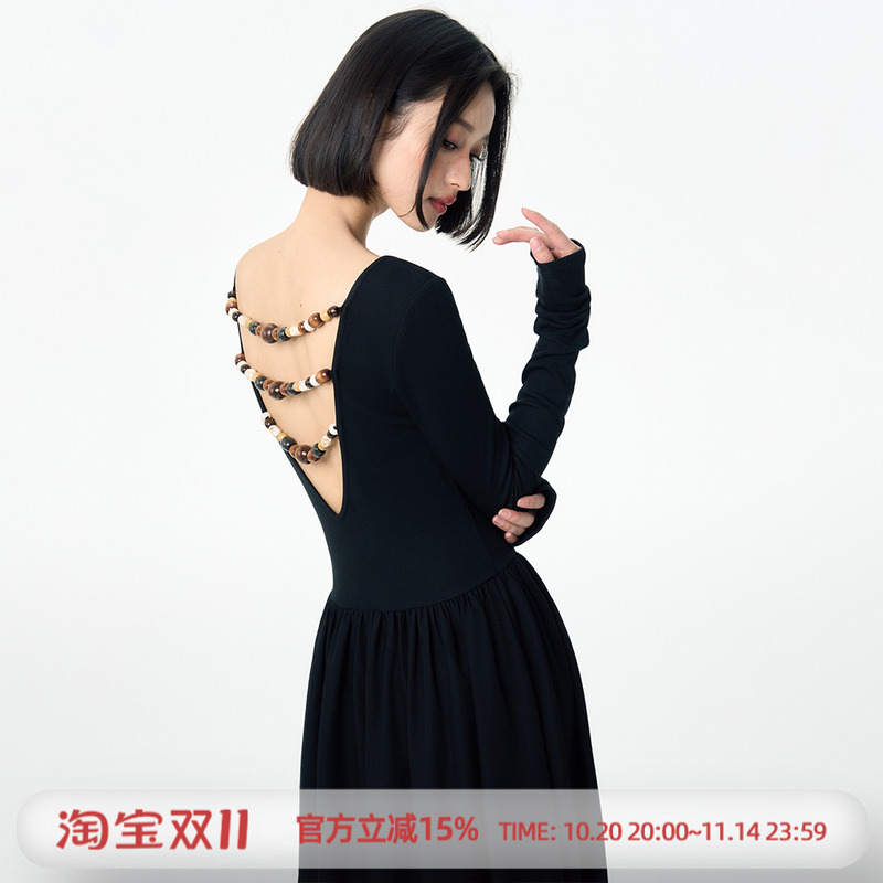 杨二大梦串珠连衣裙高级感