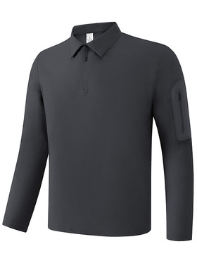 新青年款男士POLO长袖薄款衬衫免烫抗皱休闲商务都市通勤百搭T恤