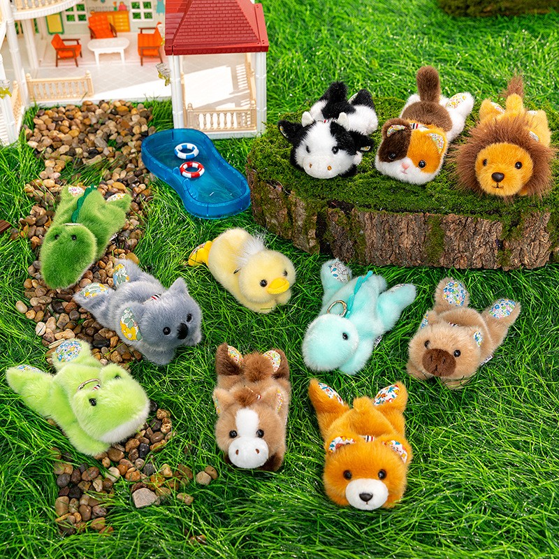 新款卡通毛绒玩偶碎花系列趴趴