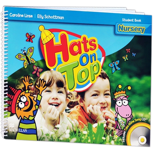 原装进口英语教材幼儿启蒙英语 hats on top预备级零基础学生用书+音频光盘新华书店正品现货