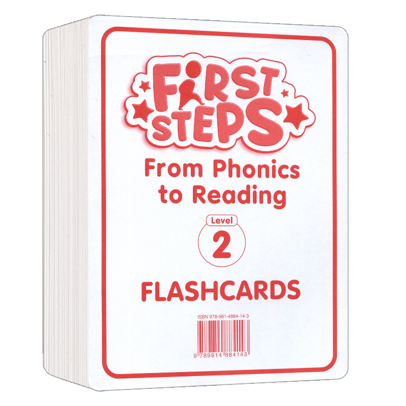 新加坡拼读故事书FIRST STEPS From Phonics to Reading 2级别闪卡片flashcards level2 教学卡片 教学大卡 幼少儿英语分级阅读