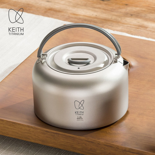 keith铠斯纯钛烧水壶1l钛水壶