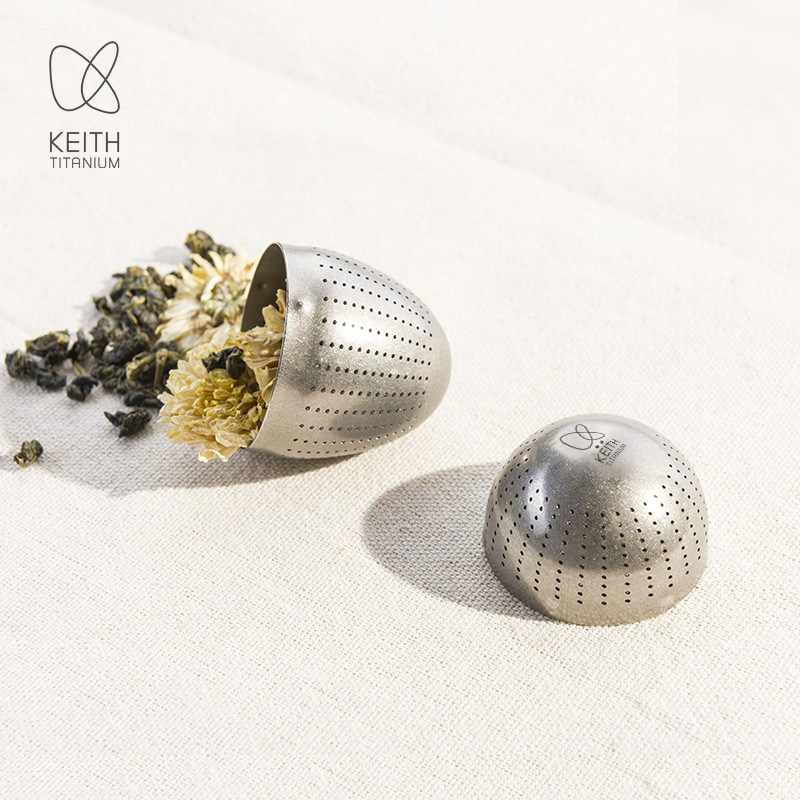 keith铠斯钛茶叶蛋泡茶 茶滤 茶漏茶叶器具泡茶隔滤便携泡茶器