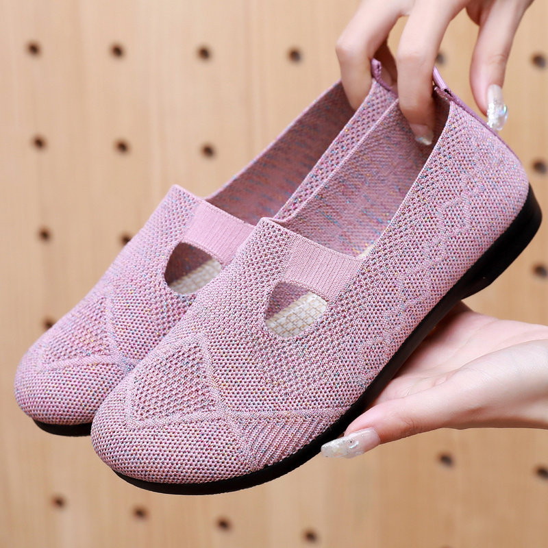 春夏季老北京布鞋女时尚软底网面一脚蹬中老年妈妈鞋防滑休闲单鞋,女鞋,浅口单鞋,淘宝优惠券,粉丝福利购,淘宝优惠卷