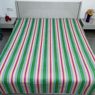 老式条纹加密加厚纯棉不起球单件床单布料传统结婚喜被被里子布料