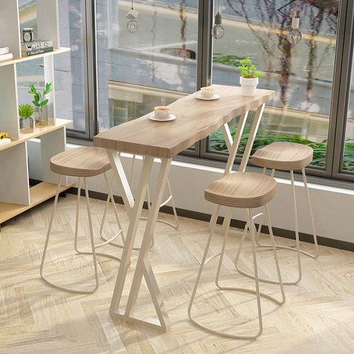 奶茶店简约现代靠窗家用隔断桌