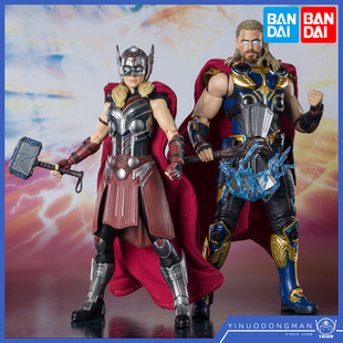 万代 SHF 漫威 雷神4爱与雷霆 雷神 索尔 托尔 简福斯特 女雷神