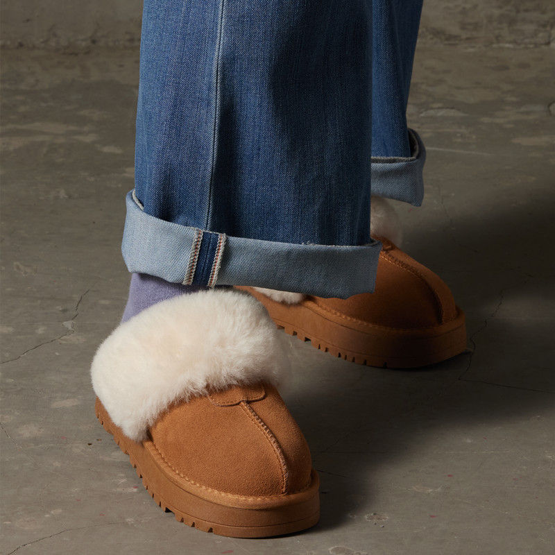 冬季皮毛一体拖鞋女羊毛厚底毛毛拖增高包头拖外穿星拖千颂伊同款