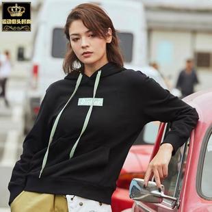 专柜正品 DICKIES 女连帽潮流宽松休闲运动卫衣外套 DK008575BLK1